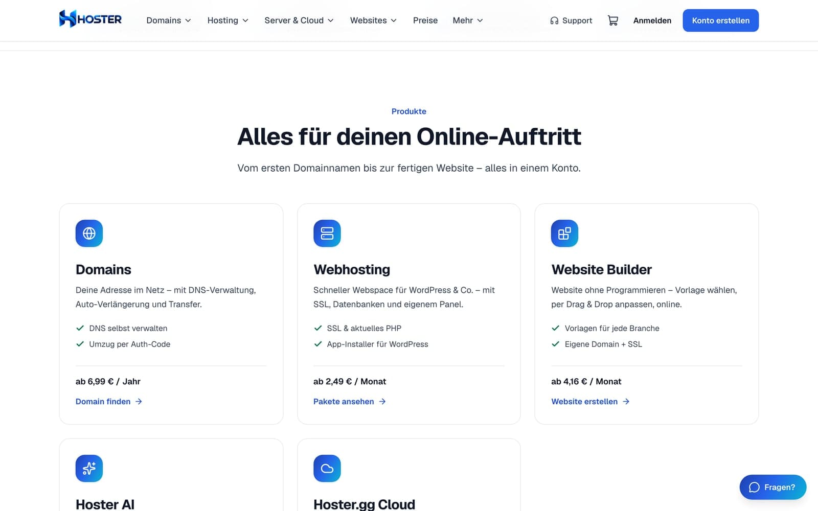 Hoster.gg – Ansicht 2